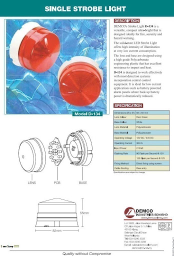 DEMCO Strobe Light D-134